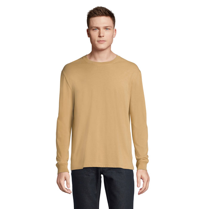 PIONEER LSL UNISEX T-SHIRT P188149O ciemny beż PIONEER LSL UNISEX T-SHIRT P188149O ciemny beż