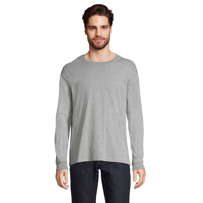 PIONEER LSL UNISEX T-SHIRT P188149O szary melanż PIONEER LSL UNISEX T-SHIRT P188149O szary melanż