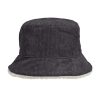 BUCKET 2IN1 BUCKET HAT P188354O carbon grey / shear beige