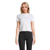 LILIA WOMEN CROPPED T-SHIRT P188883O bialy LILIA WOMEN CROPPED T-SHIRT P188883O bialy