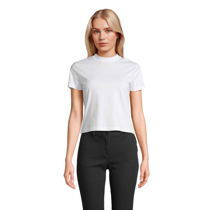 LILIA WOMEN CROPPED T-SHIRT P188883O MI-S04811-W