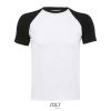 FUNKY MEN 2 COLOUR T-SHIRT P189083O white / black FUNKY MEN 2 COLOUR T-SHIRT P189083O white / black