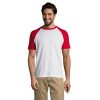 FUNKY MEN 2 COLOUR T-SHIRT P189083O blanco / rojo FUNKY MEN 2 COLOUR T-SHIRT P189083O blanco / rojo