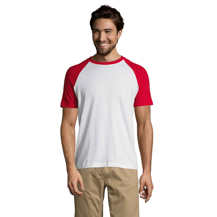 FUNKY MEN 2 COLOUR T-SHIRT P189083O MI-S11190-W