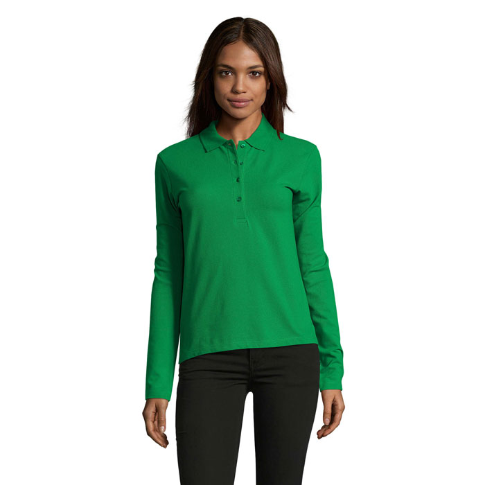 PODIUM WOMEN'S POLO 210 P189150O zielony PODIUM WOMEN'S POLO 210 P189150O zielony