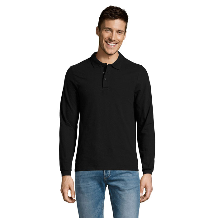 WINTER II MEN'S POLO 210 P183144O czarny WINTER II MEN'S POLO 210 P183144O czarny