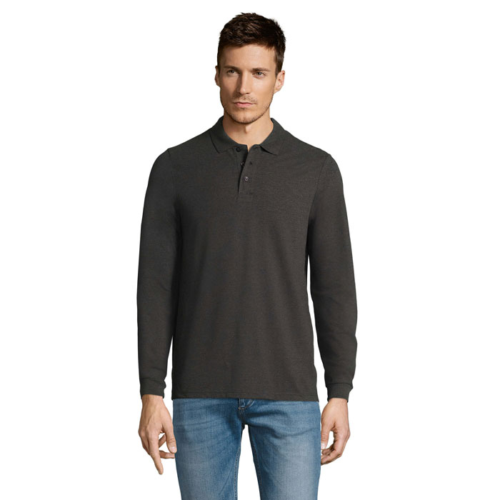 WINTER II MEN'S POLO 210 P183144O charcoal melange WINTER II MEN'S POLO 210 P183144O charcoal melange