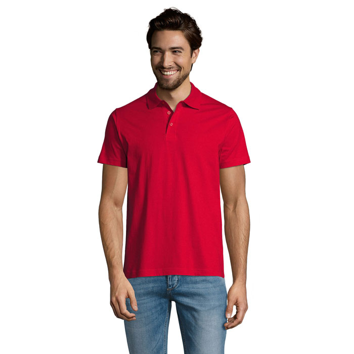PRESCOTT MEN POLO SHIRT 170 P183253O czerwony