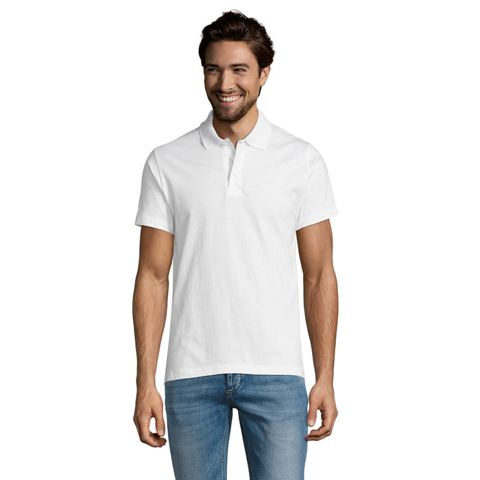 PRESCOTT MEN POLO SHIRT 170 P183253O bialy