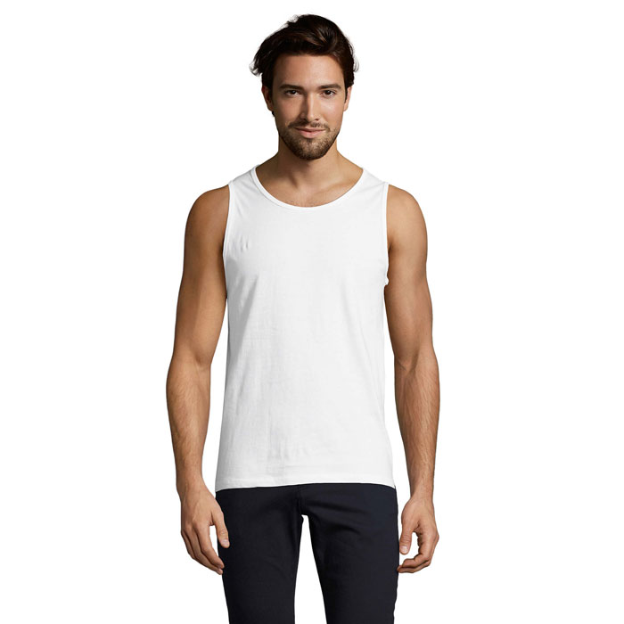 JUSTIN MEN'S TANK TOP 150 P183261O bialy