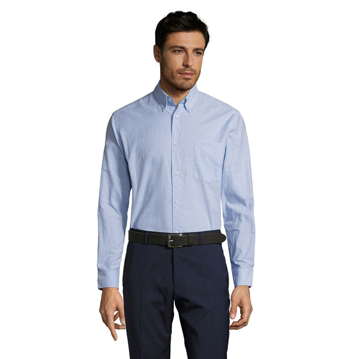 BOSTON OXFORD MEN'S SHIRT P183282O blekitny