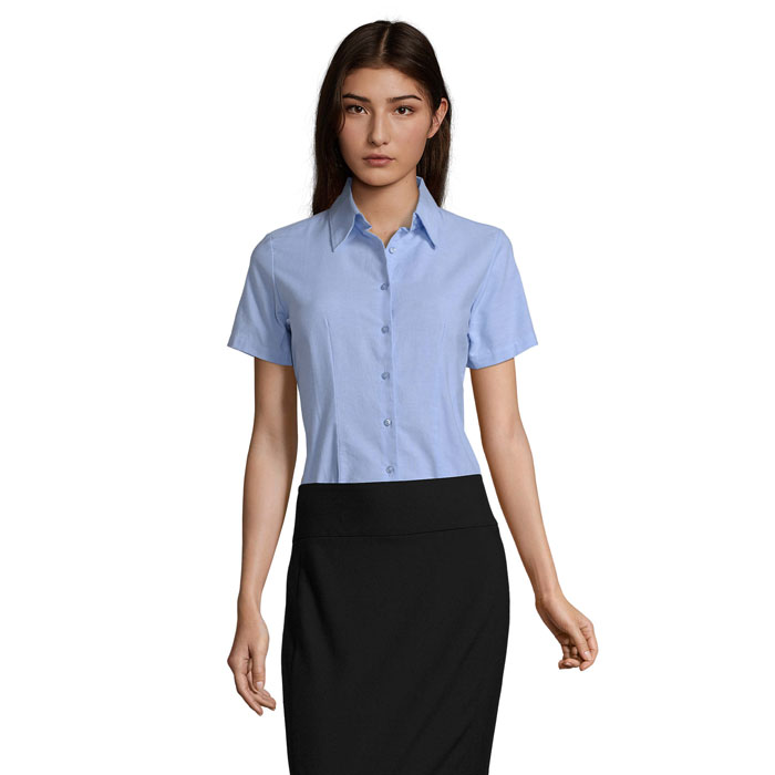 ELITE WOMEN'S SHIRT OXFORD P183334O blekitny