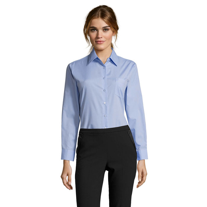 EXECUTIVE POPLIN SHIRT P183376O blekitny