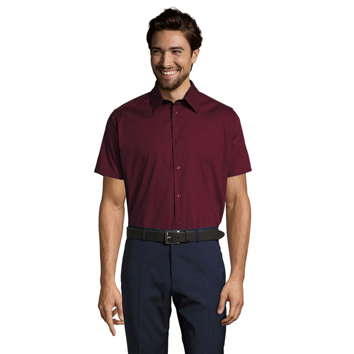 BROADWAY STRETCH MEN SHIRT P183474O medium burgundy BROADWAY STRETCH MEN SHIRT P183474O medium burgundy