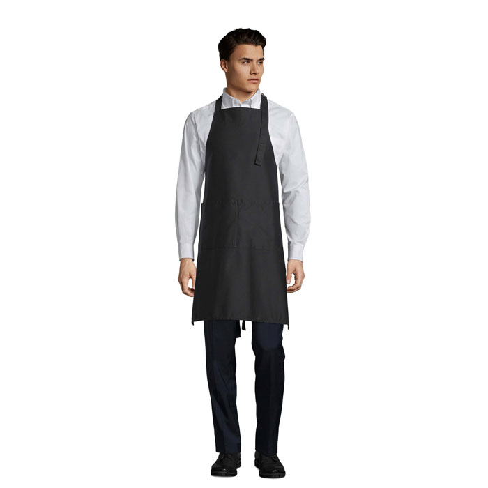GALA APRON WITH POCKETS P183848O czarny