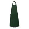 GALA APRON WITH POCKETS P183848O ciemno / zielony