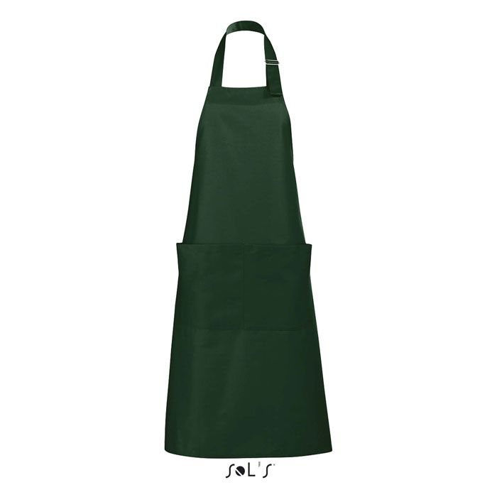 GALA APRON WITH POCKETS P183848O ciemno / zielony