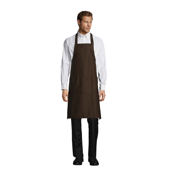 GALA APRON WITH POCKETS P183848O chocolate