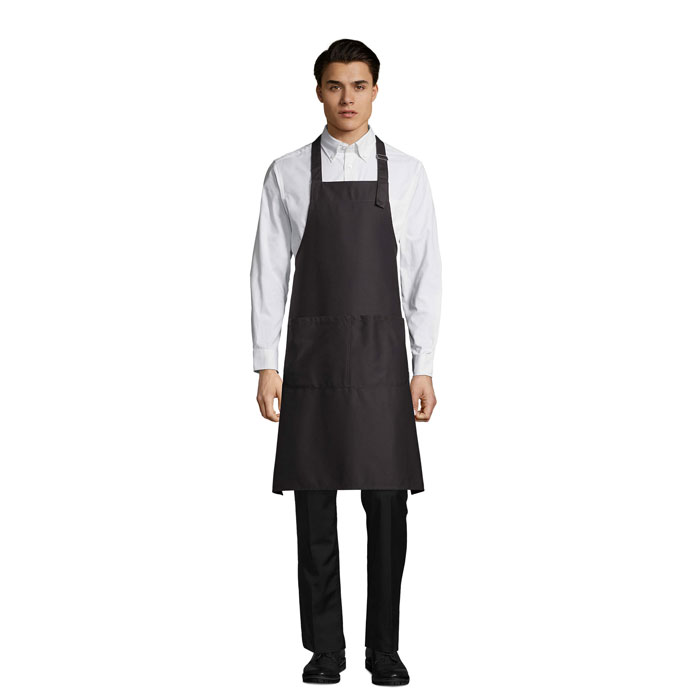 GALA APRON WITH POCKETS P183848O ciemny szary