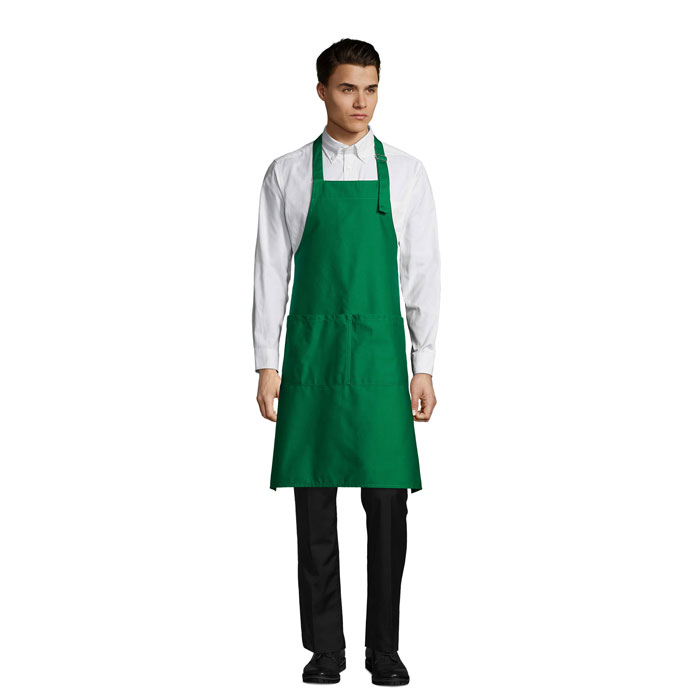 GALA APRON WITH POCKETS P183848O zielony