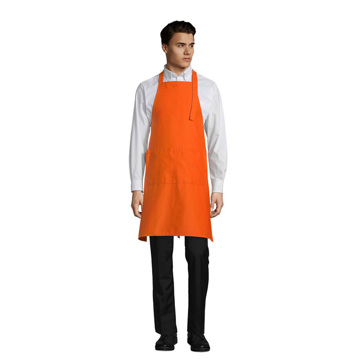GALA APRON WITH POCKETS P183848O pomaranczowy