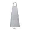 GALA APRON WITH POCKETS P183848O pure grey