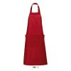 GALA APRON WITH POCKETS P183848O czerwony