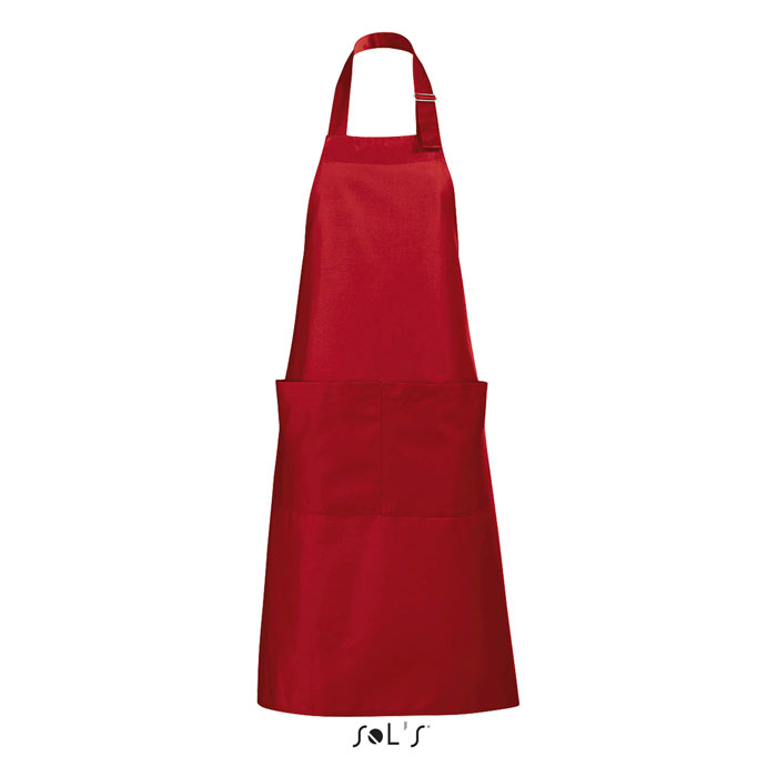 GALA APRON WITH POCKETS P183848O czerwony