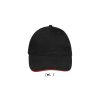 BUFFALO SIX PANEL CAP P183875O negro / rojo BUFFALO SIX PANEL CAP P183875O negro / rojo