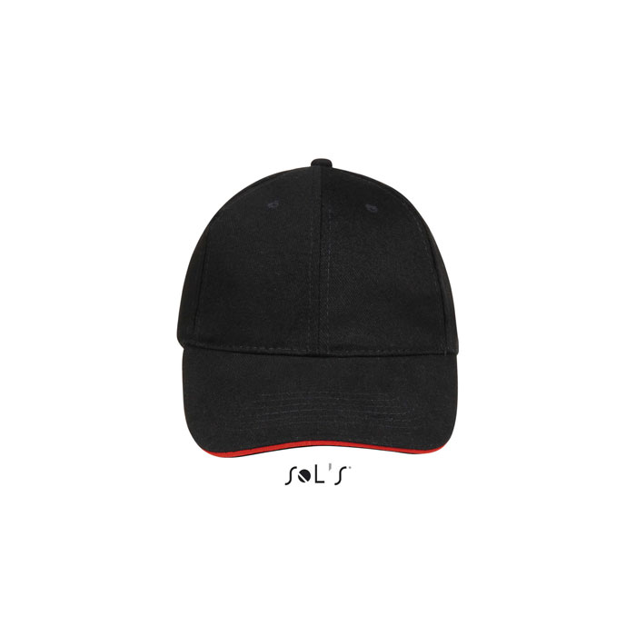 BUFFALO SIX PANEL CAP P183875O negro / rojo BUFFALO SIX PANEL CAP P183875O negro / rojo