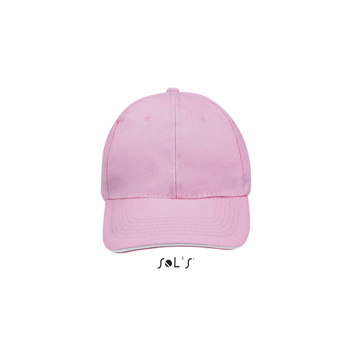 BUFFALO SIX PANEL CAP P183875O pink / white BUFFALO SIX PANEL CAP P183875O pink / white