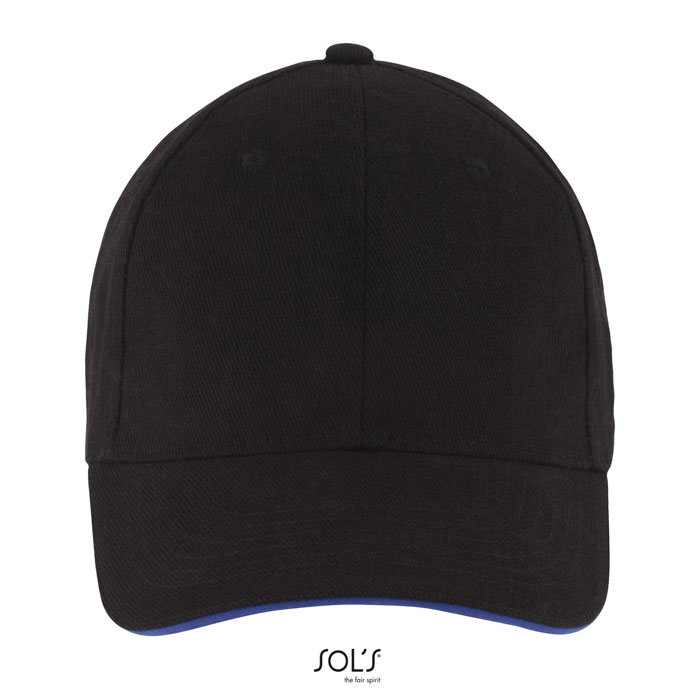 BUFFALO SIX PANEL CAP P183875O black / royal BUFFALO SIX PANEL CAP P183875O black / royal