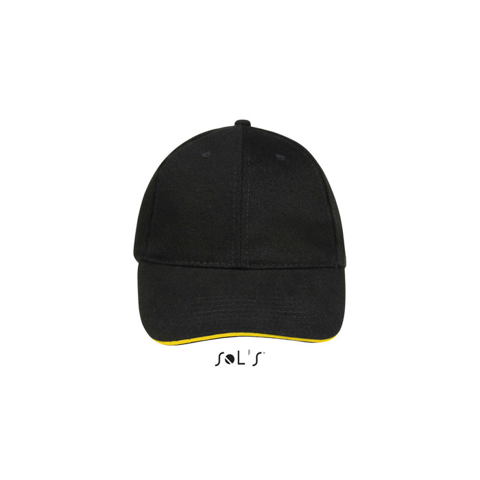 BUFFALO SIX PANEL CAP P183875O black / gold BUFFALO SIX PANEL CAP P183875O black / gold