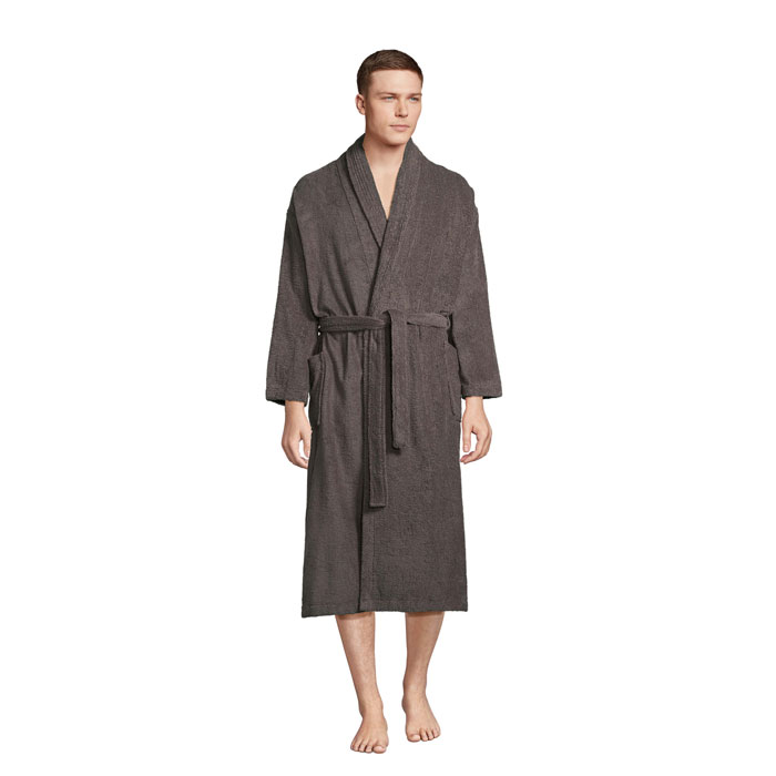 PALACE UNISEX BATHROBE P183965O ciemny szary PALACE UNISEX BATHROBE P183965O ciemny szary