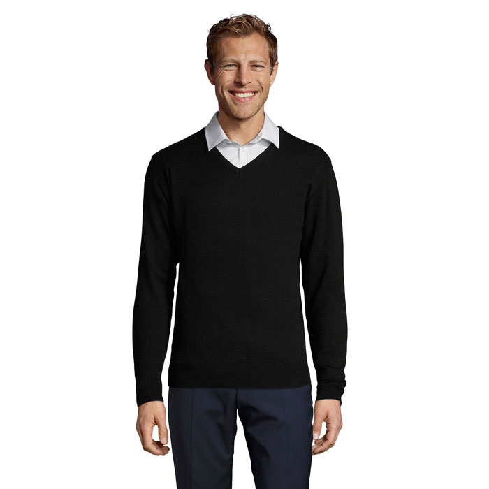 GALAXY MEN V-NECK SWEATER P183985O czarny GALAXY MEN V-NECK SWEATER P183985O czarny