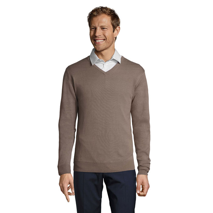 GALAXY MEN V-NECK SWEATER P183985O medium grey GALAXY MEN V-NECK SWEATER P183985O medium grey