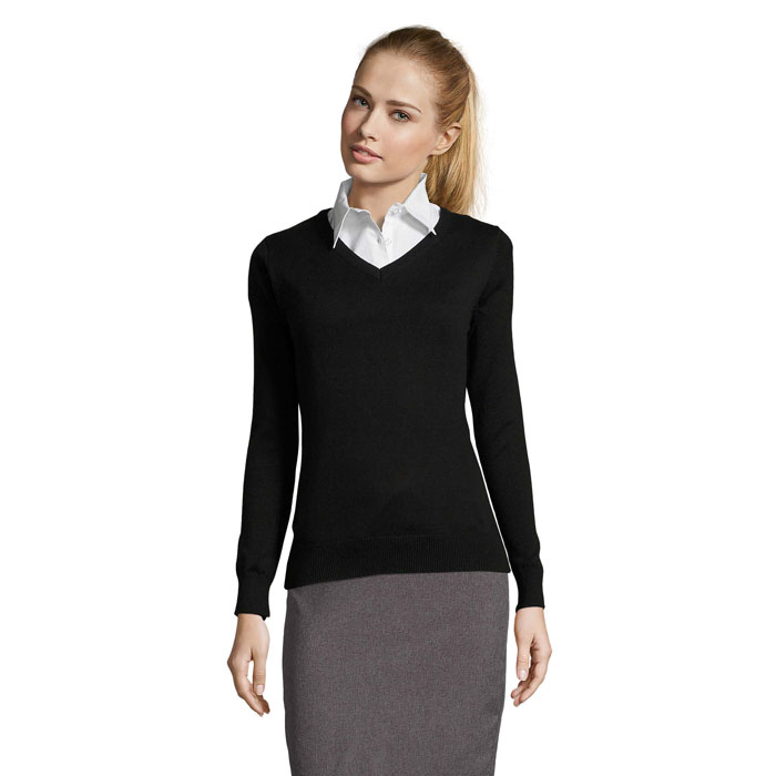 GALAXY WOMEN V-NECK SWEATER P184009O czarny