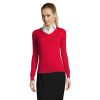 GALAXY WOMEN V-NECK SWEATER P184009O czerwony