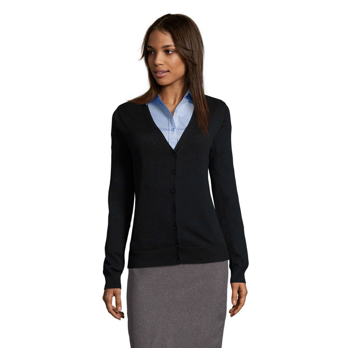 GOLDEN WOMEN V NECK CARDIGA P184045O MI-S90012-W
