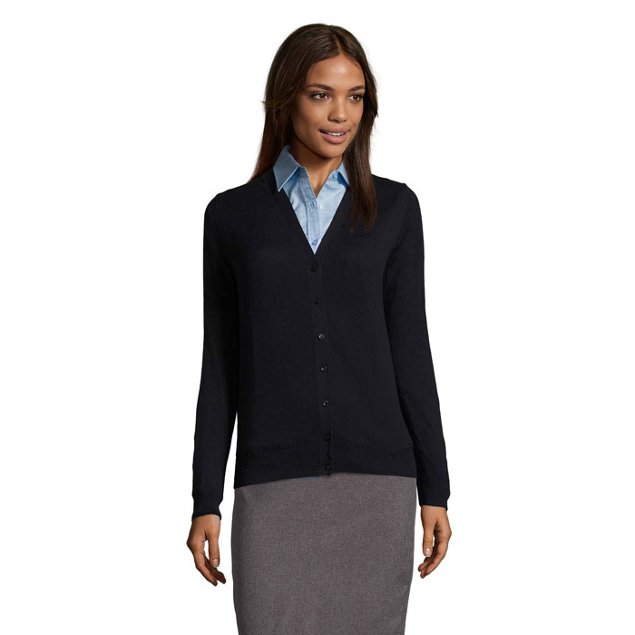GOLDEN WOMEN V NECK CARDIGA P184045O granatowy GOLDEN WOMEN V NECK CARDIGA P184045O granatowy